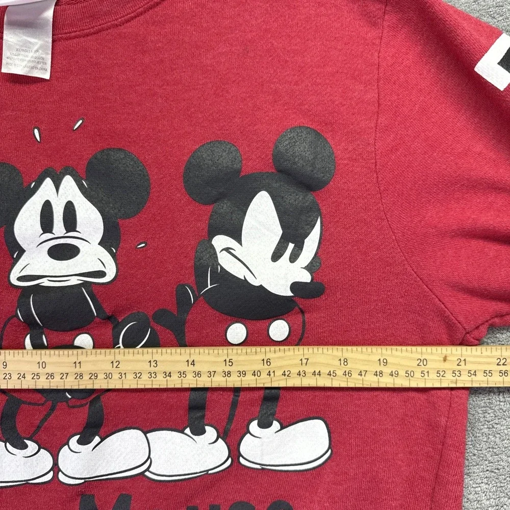 Vintage 90's Disney Mickey Mouse‎ Club Emotions Red Sweatshirt Sz XL (15/17)
